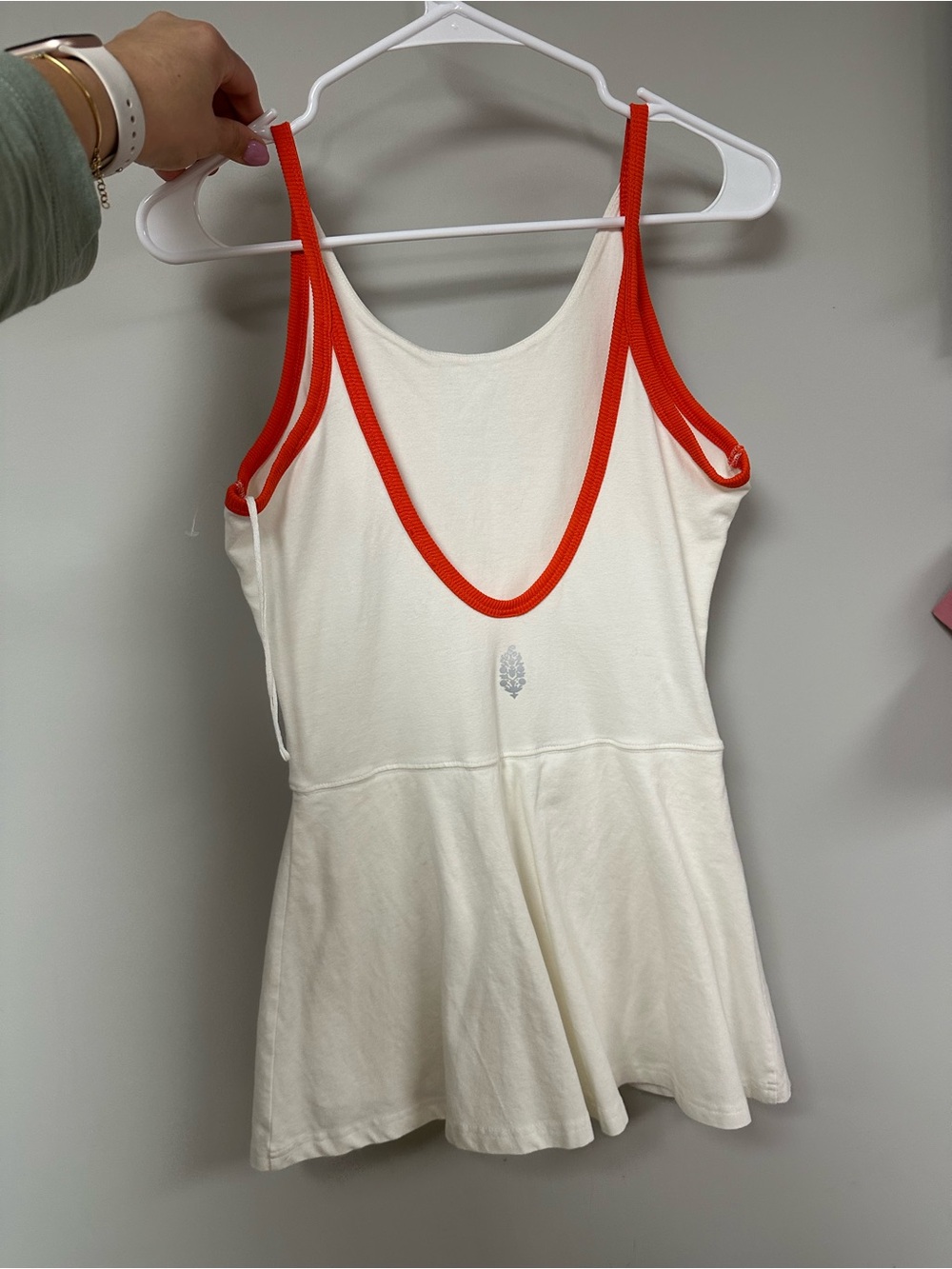 NWOT Free People Movement Comtrast Trim Low back skort dress